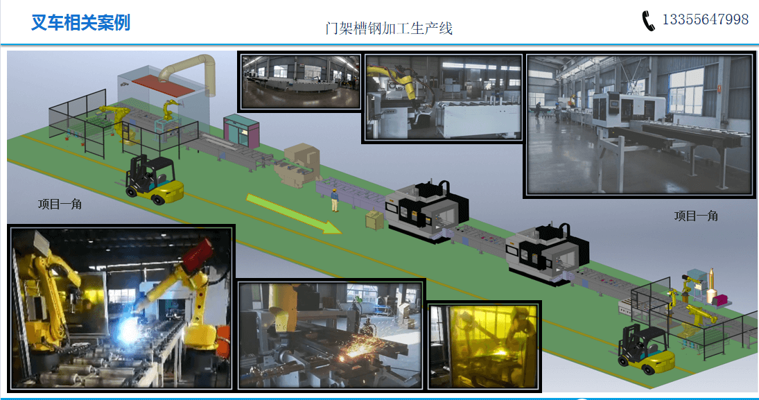 门架槽钢加工生产线